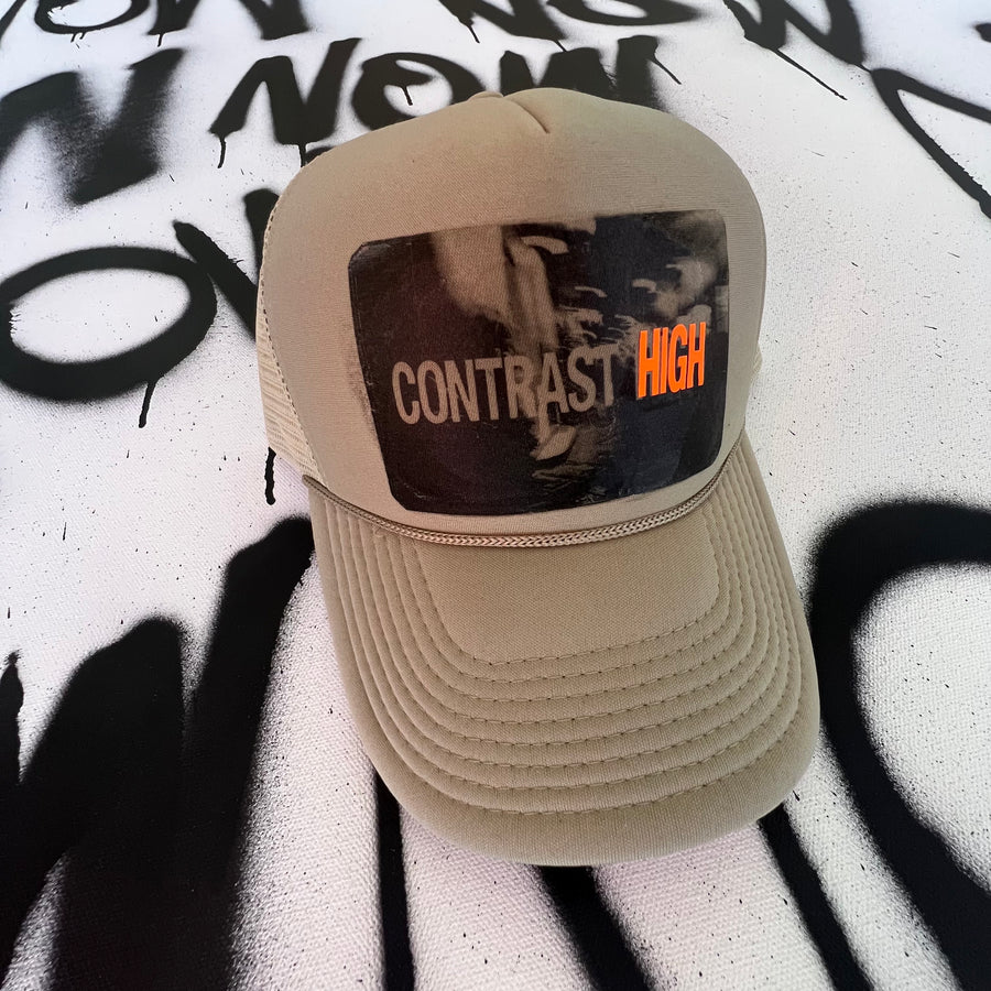 GLITCHE PANEL TRUCKER— IN TAN